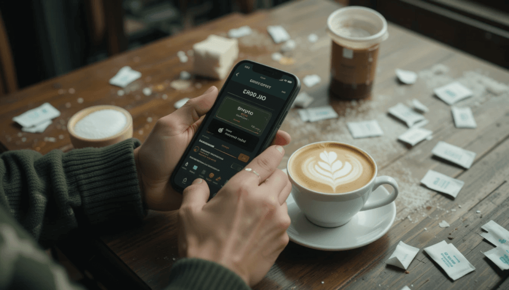  a phone with a crypto wallet app