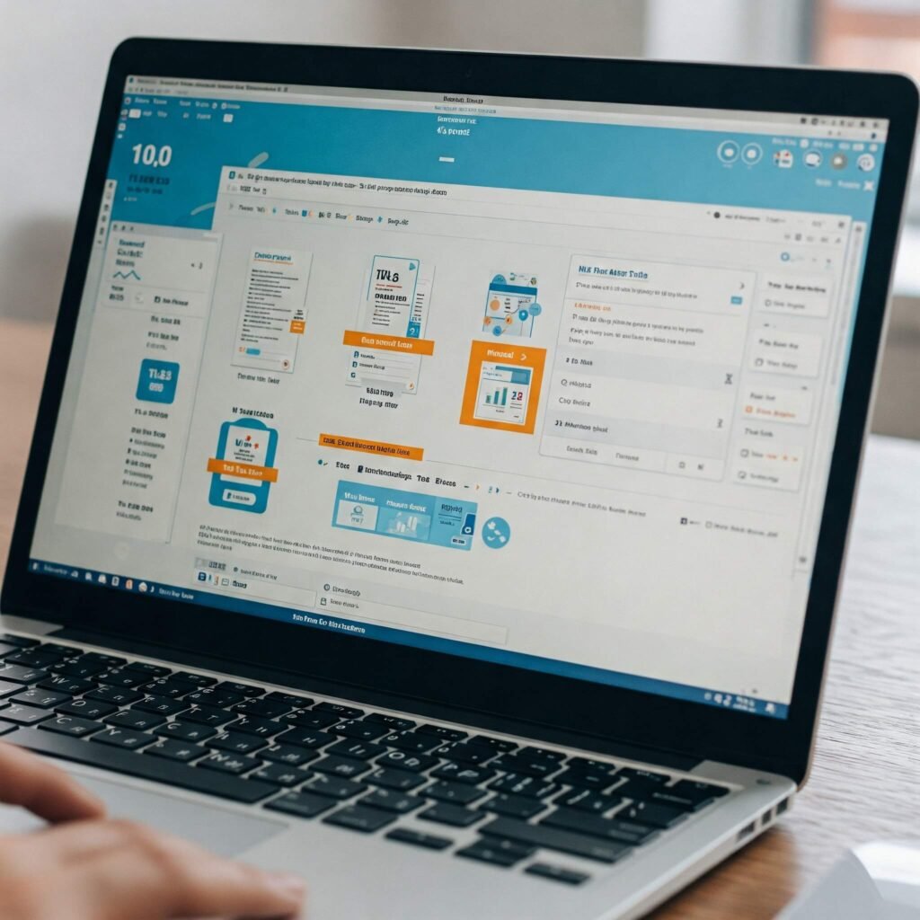 Tax software interface close-up