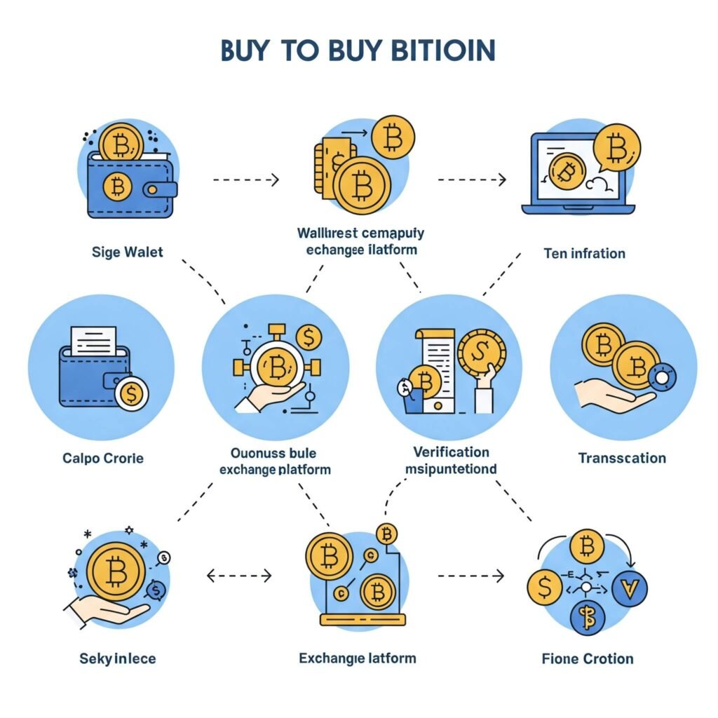 Steps to buy Bitcoin infographic