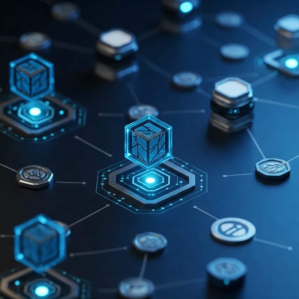 Futuristic Crypto Trading Interface | Blue & Gold