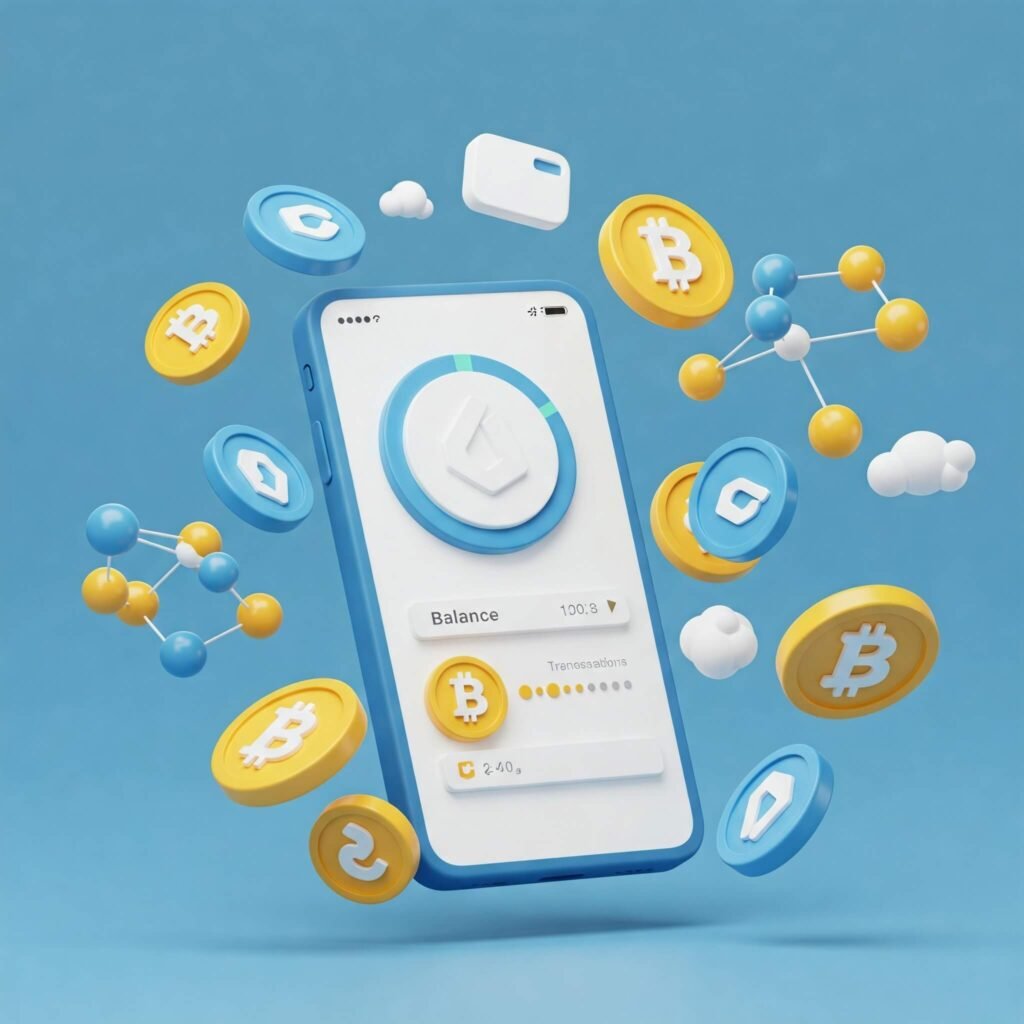 Mobile crypto wallet app