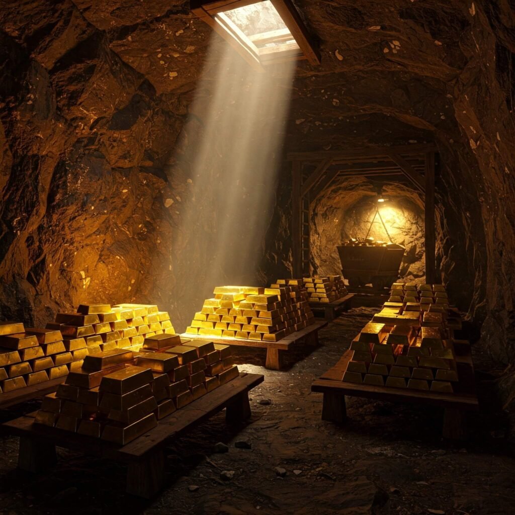 Serene Gold Mine Scene