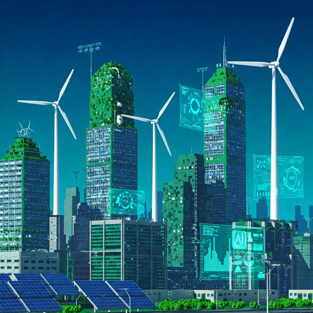 Futuristic Green Cityscape