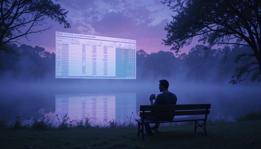 “Me, stressing over money by a lake, praying for a damn miracle.